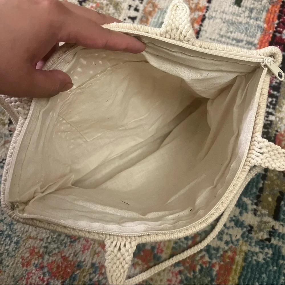 Macrame shoulder bag womens new without tags